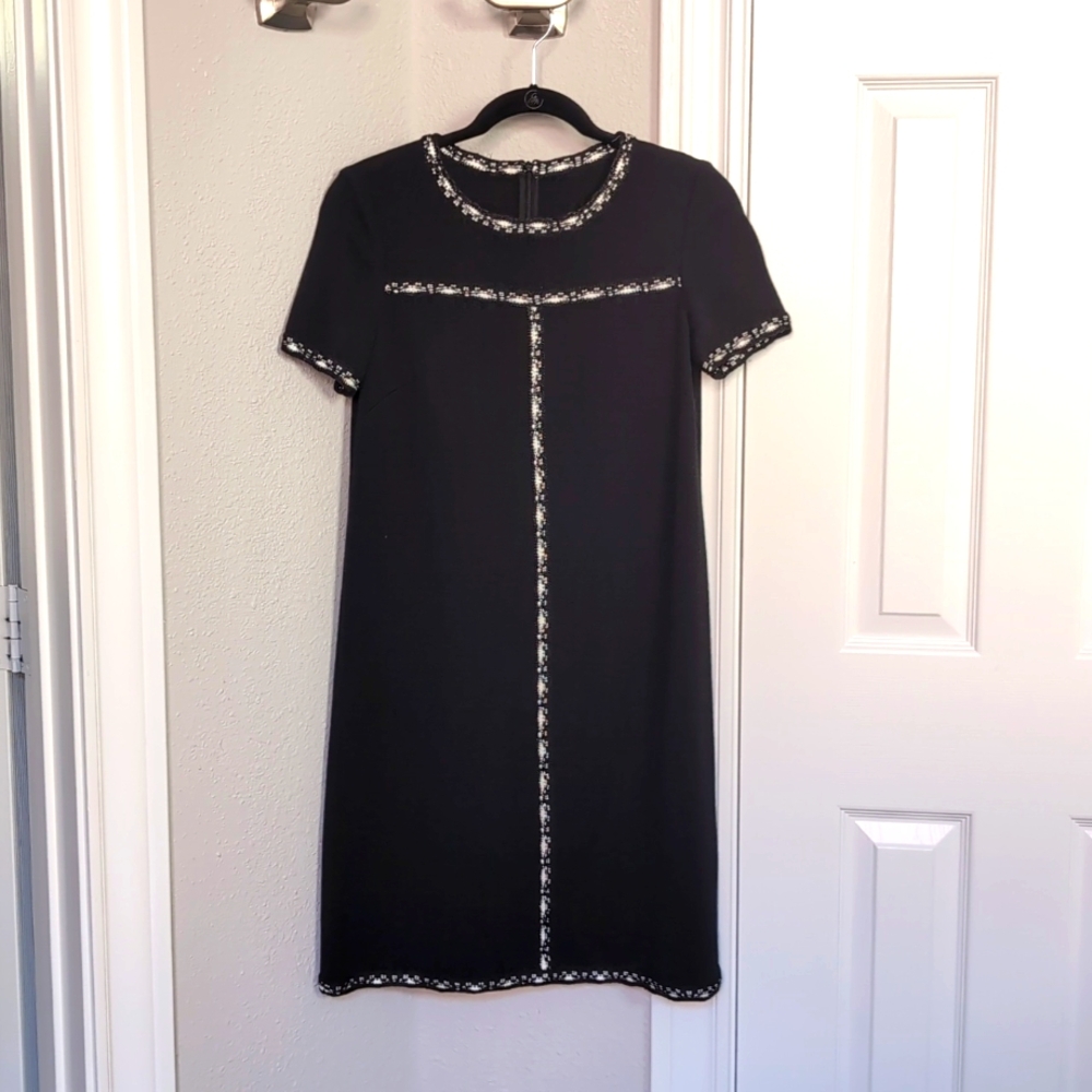St. John black knit molly dress size 2